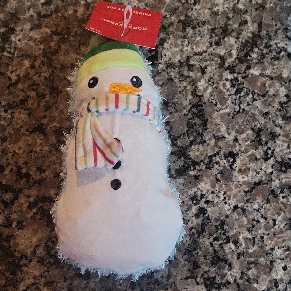 Wonder Shop Snowman Plush Cat Crinkle Toy SUPER CUTE soft! new with tags
